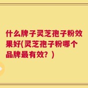 什么牌子灵芝孢子粉效果好(灵芝孢子粉哪个品牌最有效？)