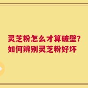 灵芝粉怎么才算破壁？如何辨别灵芝粉好坏