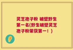 灵芝孢子粉 破壁野生第一名(野生破壁灵芝孢子粉荣获第一！)