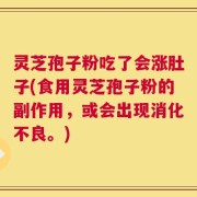 灵芝孢子粉吃了会涨肚子(食用灵芝孢子粉的副作用，或会出现消化不良。)