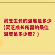 灵芝生长的温度是多少(灵芝成长所需的最佳温度是多少度？)