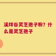 溪烊谷灵芝孢子粉？什么是灵芝孢子