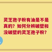 灵芝孢子粉有油是不是真的？如何分辨破壁和没破壁的灵芝孢子粉？