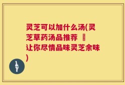 灵芝可以加什么汤(灵芝草药汤品推荐 – 让你尽情品味灵芝余味)
