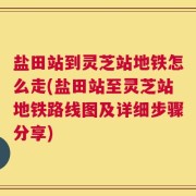 盐田站到灵芝站地铁怎么走(盐田站至灵芝站地铁路线图及详细步骤分享)