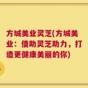 方城美业灵芝(方城美业：借助灵芝助力，打造更健康美丽的你)