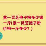 紫一灵芝孢子粉多少钱一斤(紫一灵芝孢子粉价格一斤多少？)