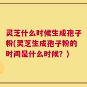 灵芝什么时候生成孢子粉(灵芝生成孢子粉的时间是什么时候？)