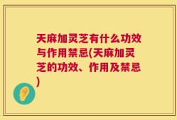 天麻加灵芝有什么功效与作用禁忌(天麻加灵芝的功效、作用及禁忌)