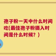 孢子粉一天中什么时间吃(最佳孢子粉摄入时间是什么时候？)