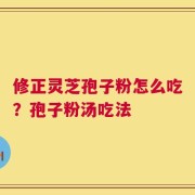 修正灵芝孢子粉怎么吃？孢子粉汤吃法