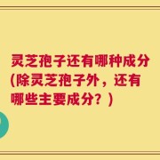 灵芝孢子还有哪种成分(除灵芝孢子外，还有哪些主要成分？)