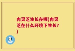 肉灵芝生长在哪(肉灵芝在什么环境下生长？)