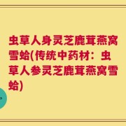虫草人身灵芝鹿茸燕窝雪蛤(传统中药材：虫草人参灵芝鹿茸燕窝雪蛤)
