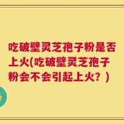 吃破壁灵芝孢子粉是否上火(吃破壁灵芝孢子粉会不会引起上火？)