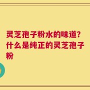 灵芝孢子粉水的味道？什么是纯正的灵芝孢子粉