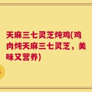 天麻三七灵芝炖鸡(鸡肉炖天麻三七灵芝，美味又营养)