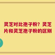 灵芝对比孢子粉？灵芝片和灵芝孢子粉的区别
