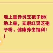 地上皇赤灵芝孢子粉(地上皇，无瑕红灵芝孢子粉，健康养生福利！)