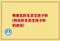 哪里买野生灵芝孢子粉(购买野生灵芝孢子粉的途径)