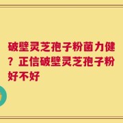 破壁灵芝孢子粉菌力健？正信破壁灵芝孢子粉好不好