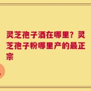 灵芝孢子酒在哪里？灵芝孢子粉哪里产的最正宗