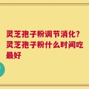 灵芝孢子粉调节消化？灵芝孢子粉什么时间吃最好