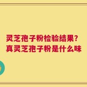 灵芝孢子粉检验结果？真灵芝孢子粉是什么味
