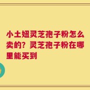 小土妞灵芝孢子粉怎么卖的？灵芝孢子粉在哪里能买到