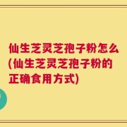 仙生芝灵芝孢子粉怎么(仙生芝灵芝孢子粉的正确食用方式)
