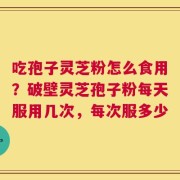吃孢子灵芝粉怎么食用？破壁灵芝孢子粉每天服用几次，每次服多少