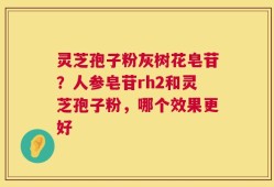 灵芝孢子粉灰树花皂苷？人参皂苷rh2和灵芝孢子粉，哪个效果更好