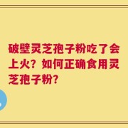 破壁灵芝孢子粉吃了会上火？如何正确食用灵芝孢子粉？