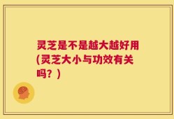灵芝是不是越大越好用(灵芝大小与功效有关吗？)