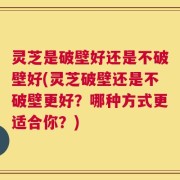 灵芝是破壁好还是不破壁好(灵芝破壁还是不破壁更好？哪种方式更适合你？)