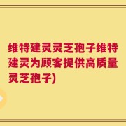 维特建灵灵芝孢子维特建灵为顾客提供高质量灵芝孢子)