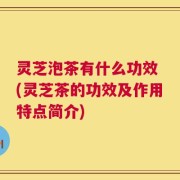 灵芝泡茶有什么功效 (灵芝茶的功效及作用特点简介)