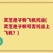 灵芝孢子粉飞机托运(灵芝孢子粉可否托运上飞机？)