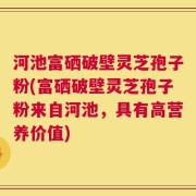 河池富硒破壁灵芝孢子粉(富硒破壁灵芝孢子粉来自河池，具有高营养价值)