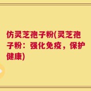 仿灵芝孢子粉(灵芝孢子粉：强化免疫，保护健康)