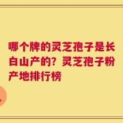 哪个牌的灵芝孢子是长白山产的？灵芝孢子粉产地排行榜