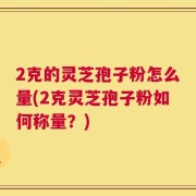 2克的灵芝孢子粉怎么量(2克灵芝孢子粉如何称量？)