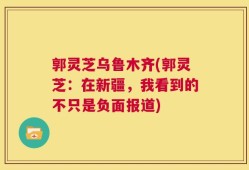 郭灵芝乌鲁木齐(郭灵芝：在新疆，我看到的不只是负面报道)