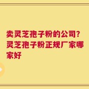 卖灵芝孢子粉的公司？灵芝孢子粉正规厂家哪家好