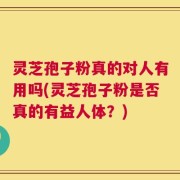 灵芝孢子粉真的对人有用吗(灵芝孢子粉是否真的有益人体？)