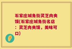 石家庄城角街灵芝肉夹馍(石家庄城角街名店：灵芝肉夹馍，美味可口)