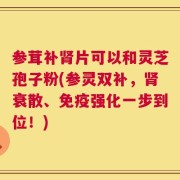 参茸补肾片可以和灵芝孢子粉(参灵双补，肾衰散、免疫强化一步到位！)