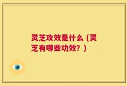 灵芝攻效是什么 (灵芝有哪些功效？)