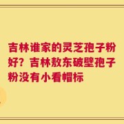 吉林谁家的灵芝孢子粉好？吉林敖东破壁孢子粉没有小看帽标