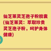 仙芝莱灵芝孢子粉胶囊(仙芝莱灵：萃取珍贵灵芝孢子粉，呵护身体健康)